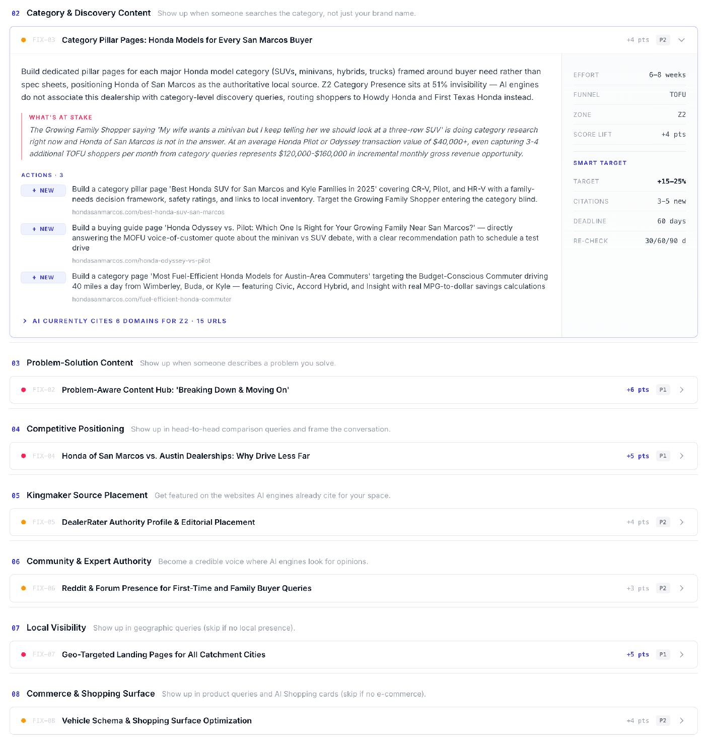 BlueJar Fix Plan — Kingmaker source list