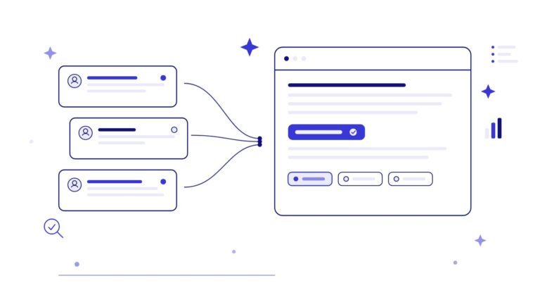 Web mentions across social, news and forums converging into an AI-generated answer that names one brand and cites three sources
